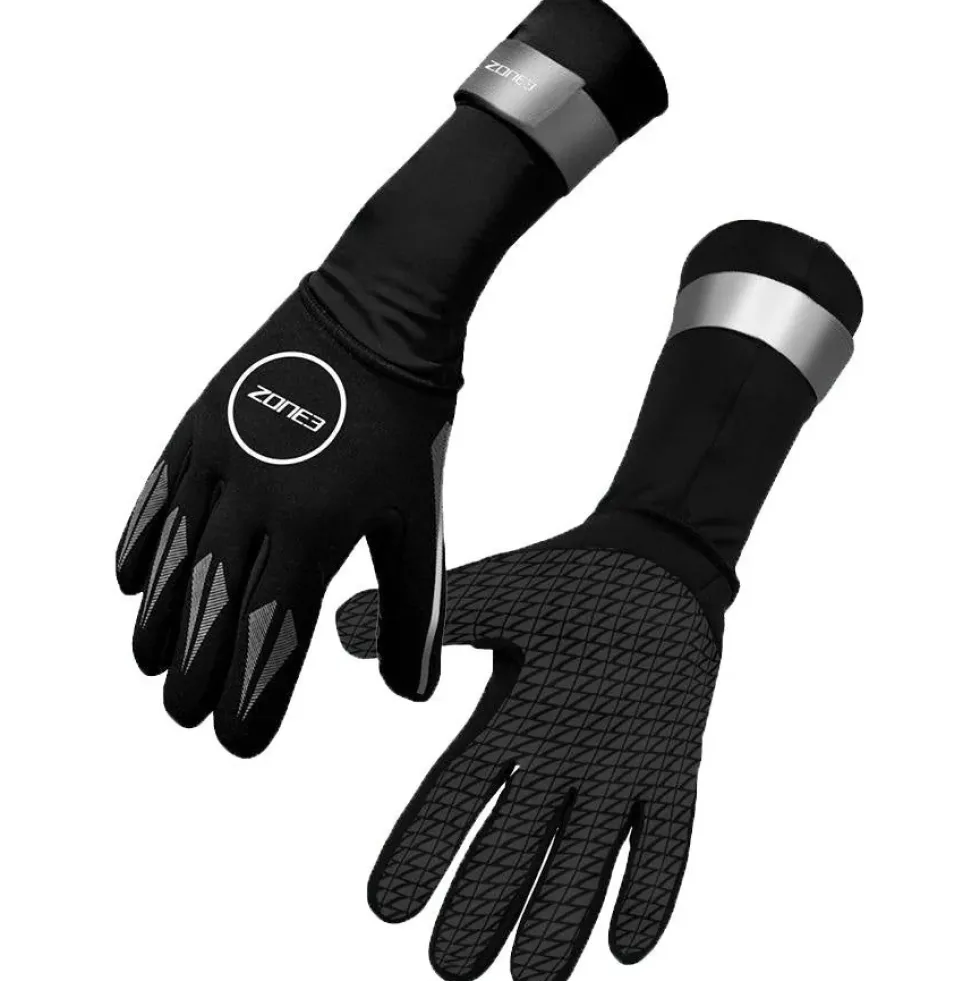 Zone3 Neoprene Zwemhandschoenen - zwart/zilver