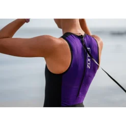 Zone3 Streamline Zwempak zonder Mouwen Dames - zwart/paars