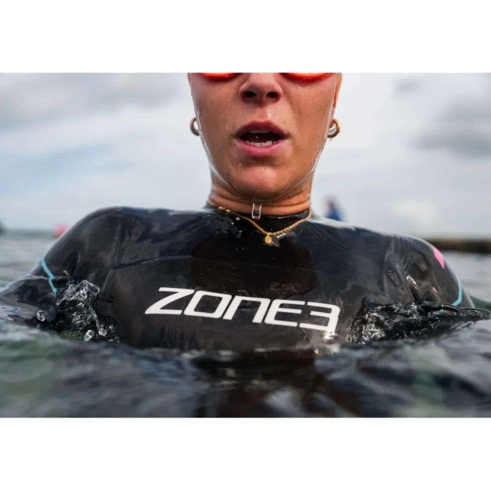 Zone3 Agile Wetsuit Dames - zwart/roze/turquoise