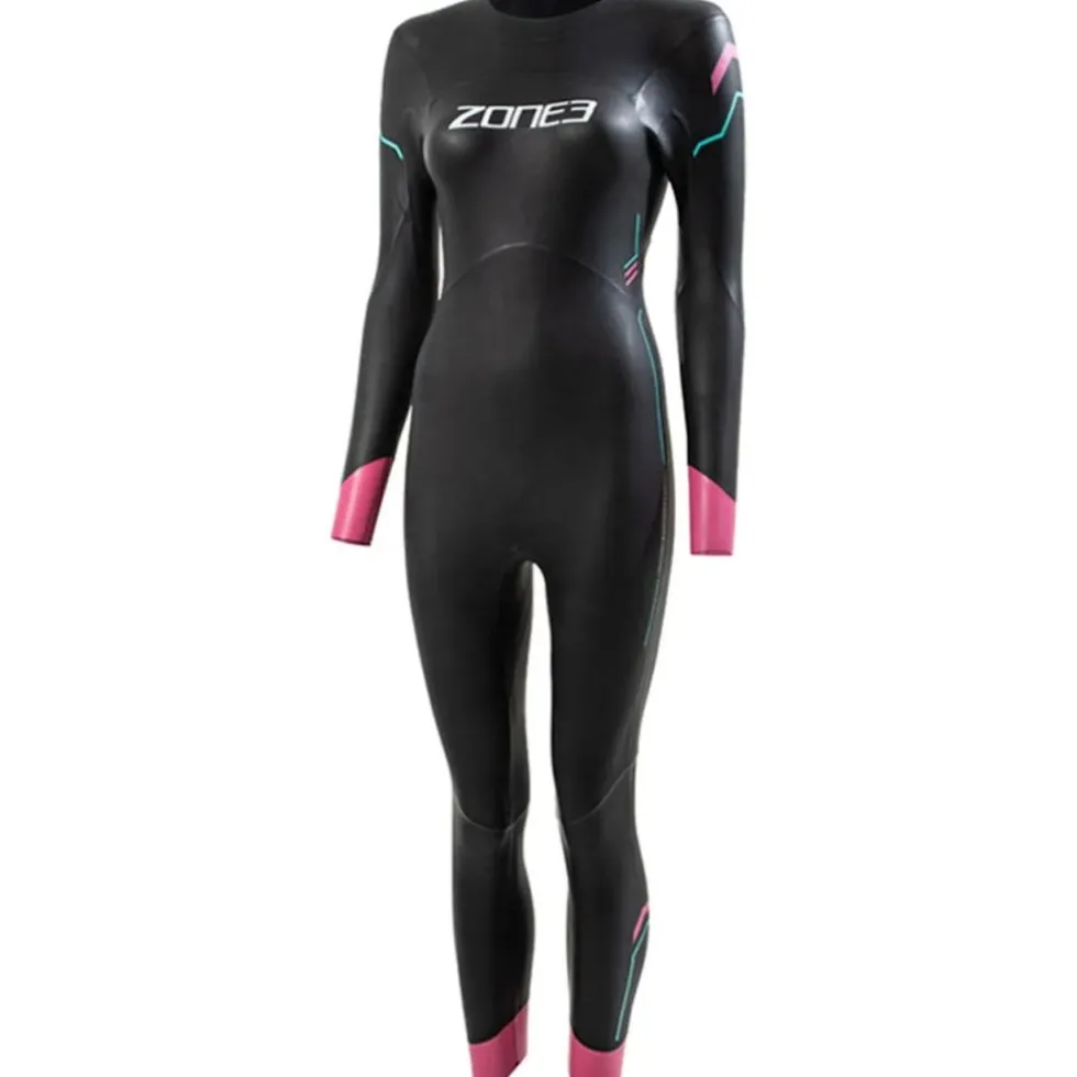Zone3 Agile Wetsuit Dames - zwart/roze/turquoise