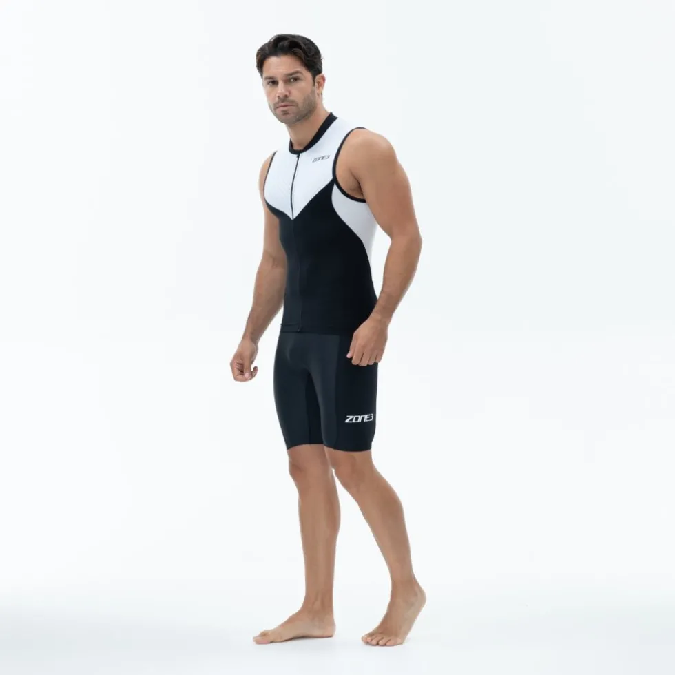 Zone3 Lava Long Distance Tri Tank Heren - zwart/wit/rood