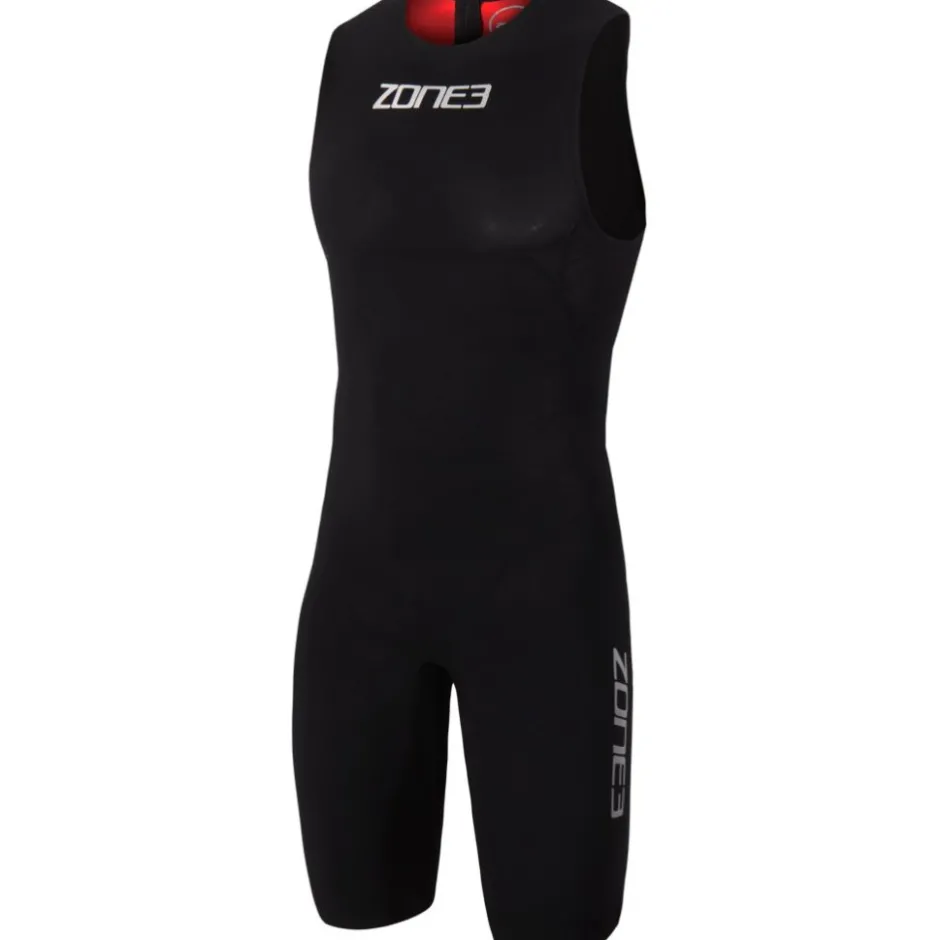 Wedstrijd Zwemkleding < Zone3 treaine Zwepak zonder ouwen Heren - zwart/rood