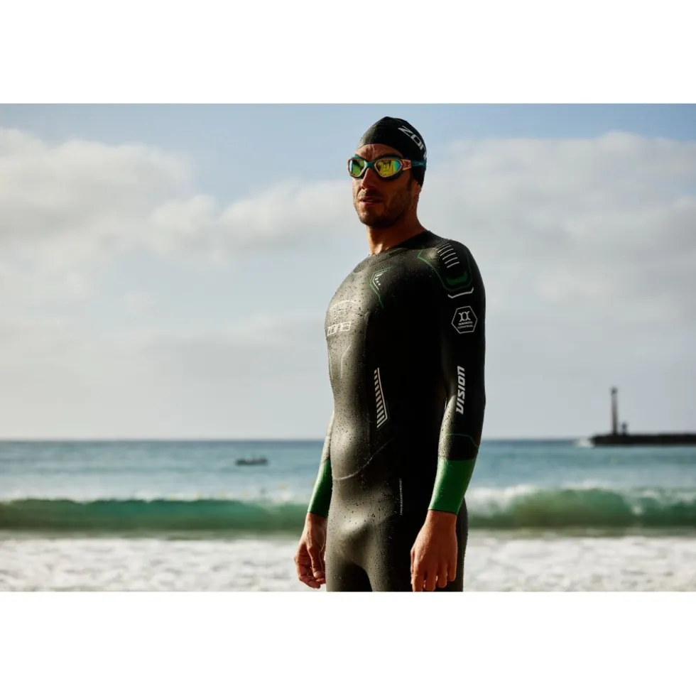Zone3 Terraprene® Vision Wetsuit Heren - zwart/forest green