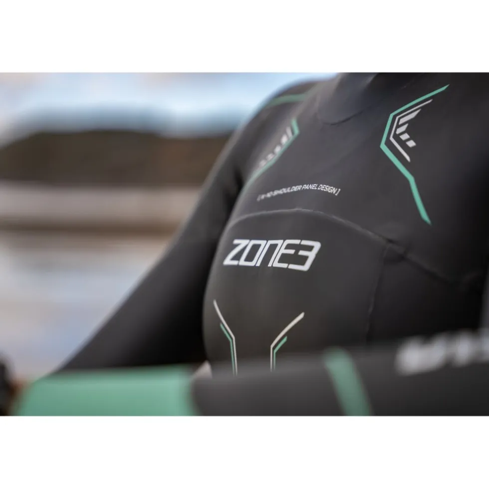 Zone3 Terraprene® Vision Wetsuit Dames - zwart/eucalyptus green
