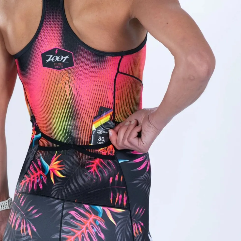 ZOOT LTD Full Zip Skinsuit zonder Mouwen Dames - tropical magic